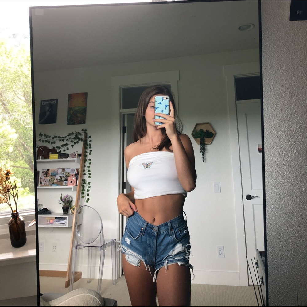 butterfly tube top